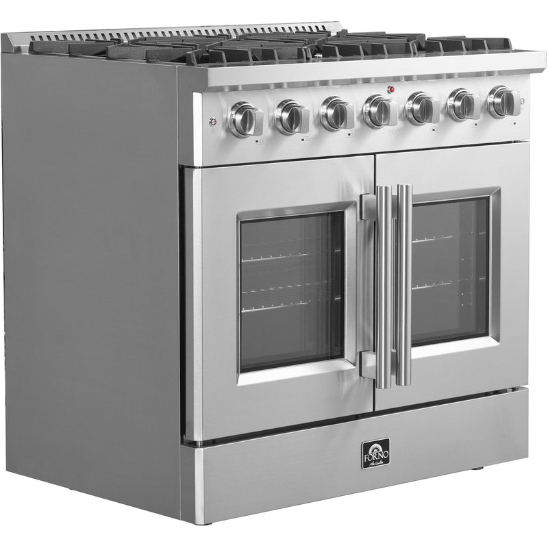 Forno Galiano 36" Freestanding French Door Gas Range FFSGS6444-36 IMAGE 3