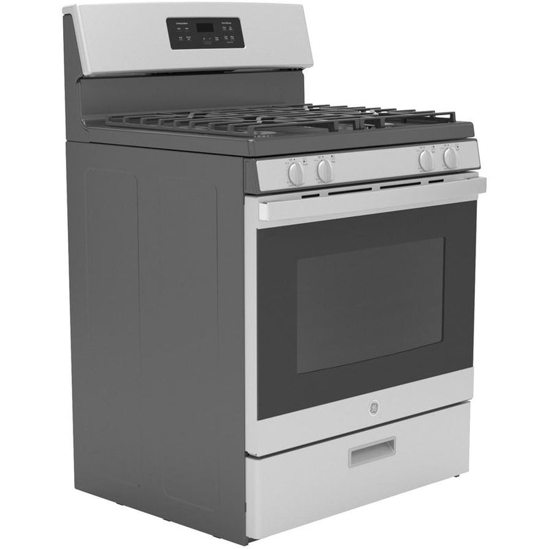 GE 30-inch Freestanding Gas Range with Precise Simmer Burner JGBS61RPSS