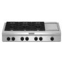 KitchenAid 48-inch Gas Rangetop KGCU483VSS IMAGE 1
