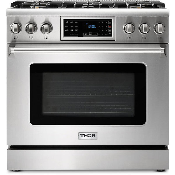  Thor Kitchen 36-inch Freestanding Gas Range with Convection Technology TRG3601 IMAGE 1