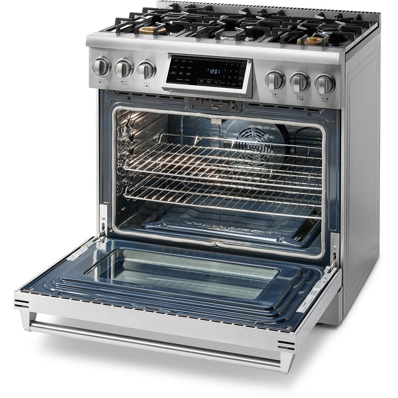  Thor Kitchen 36-inch Freestanding Gas Range with Convection Technology TRG3601 IMAGE 2