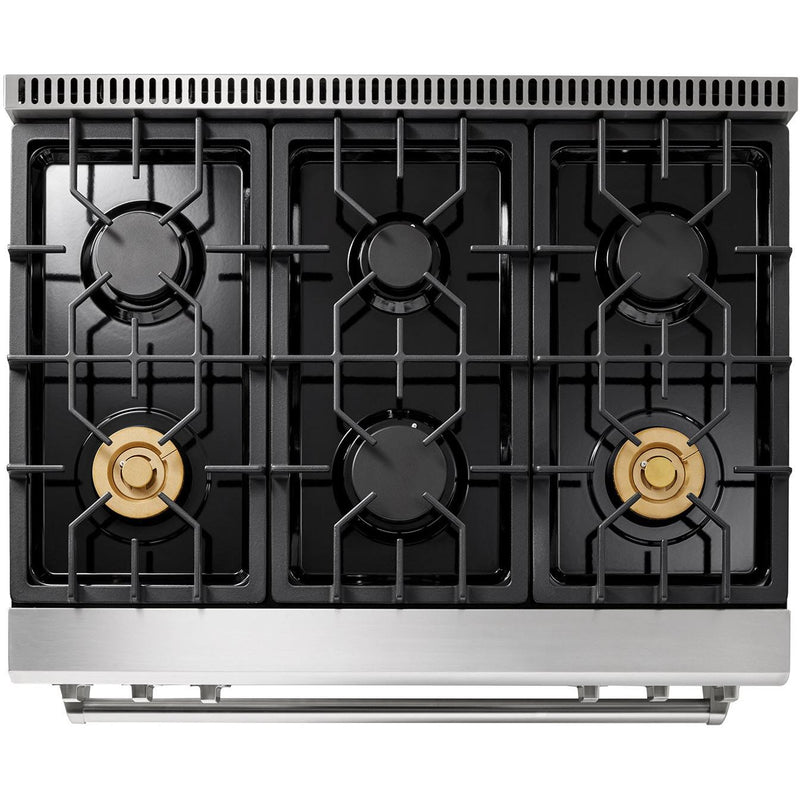  Thor Kitchen 36-inch Freestanding Gas Range with Convection Technology TRG3601 IMAGE 5