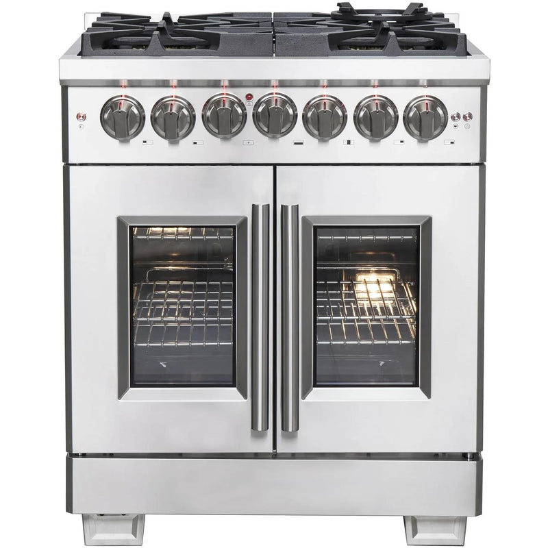 Forno Capriasca 30" Freestanding French Door Dual Fuel Range FFSGS6387-30 IMAGE 1