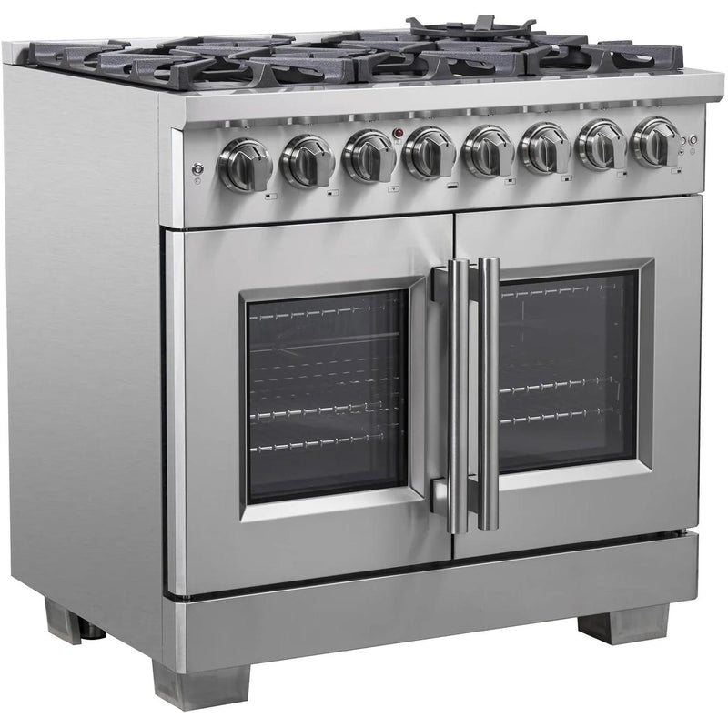 Forno Capriasca 36" Freestanding French Door Dual Fuel Range FFSGS6387-36 IMAGE 4