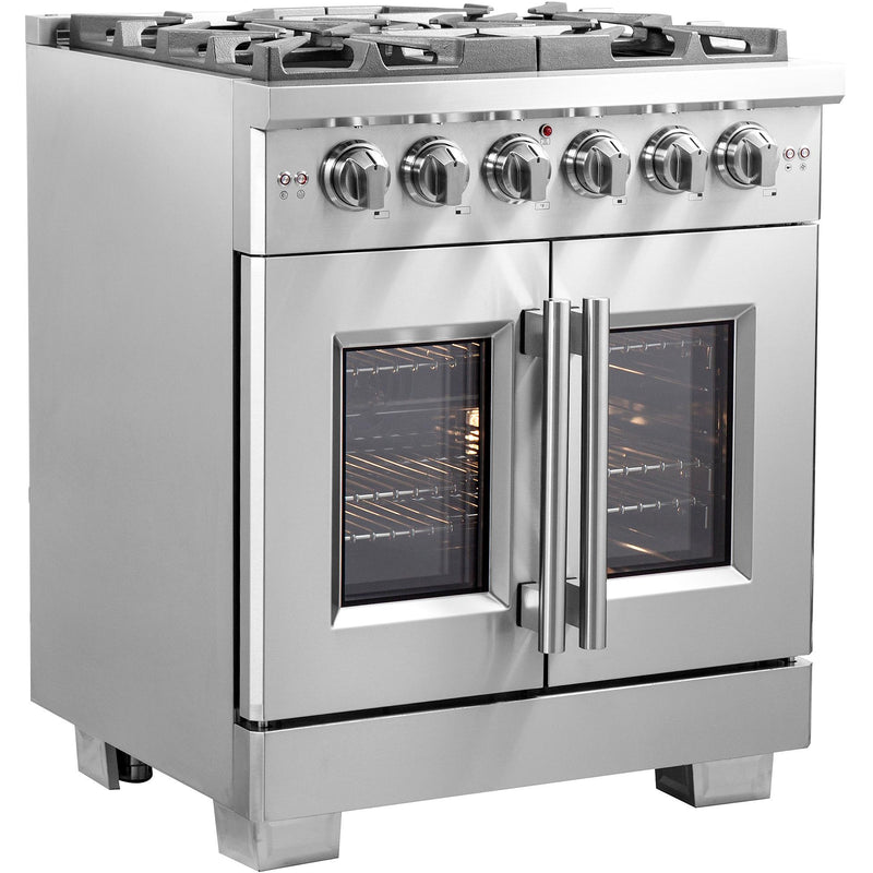 Forno Capriasca 30" Freestanding French Door Gas Range FFSGS6460-30 IMAGE 3