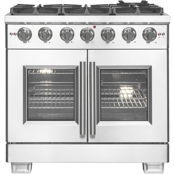 Forno Capriasca 36" Freestanding French Door Gas Range FFSGS6460-36 IMAGE 1