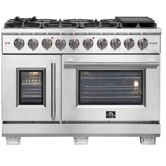 Forno Capriasca 48" Freestanding French Door Gas Range FFSGS6460-48 IMAGE 1