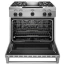KitchenAid 36-inch Freestanding Dual-Fuel Range with Even-Heat™ KDRS463VSS IMAGE 2