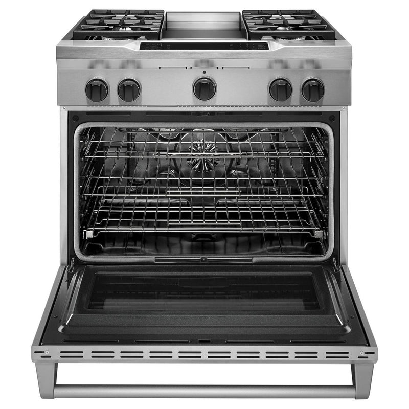 KitchenAid 36-inch Freestanding Dual-Fuel Range with Even-Heat™ KDRS463VSS IMAGE 2