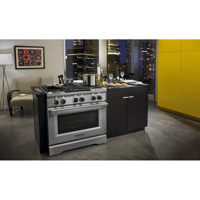KitchenAid 36-inch Freestanding Dual-Fuel Range with Even-Heat™ KDRS467VSS IMAGE 5