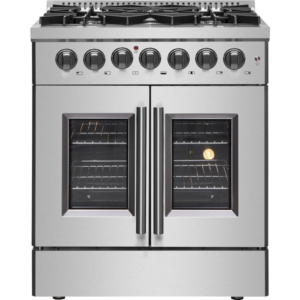 Forno Galiano 30" Freestanding French Door Dual Fuel Range FFSGS6356-30 IMAGE 1