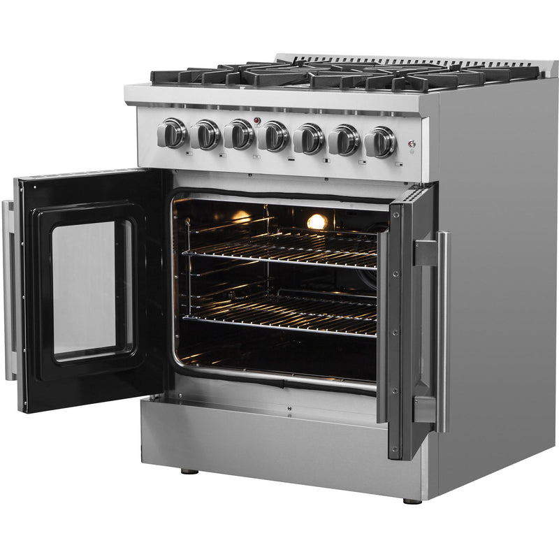 Forno Galiano 30" Freestanding French Door Dual Fuel Range FFSGS6356-30 IMAGE 4