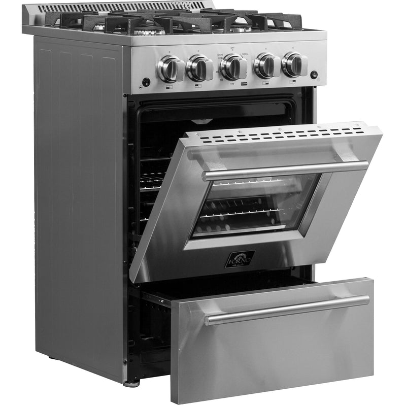 Forno Breno 24" Freestanding Gas Range FFSGS6272-24 IMAGE 5