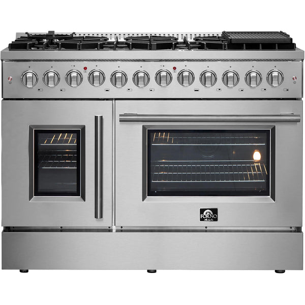 Forno Galiano 48" Freestanding French Door Dual Fuel Range FFSGS6356-48 IMAGE 1