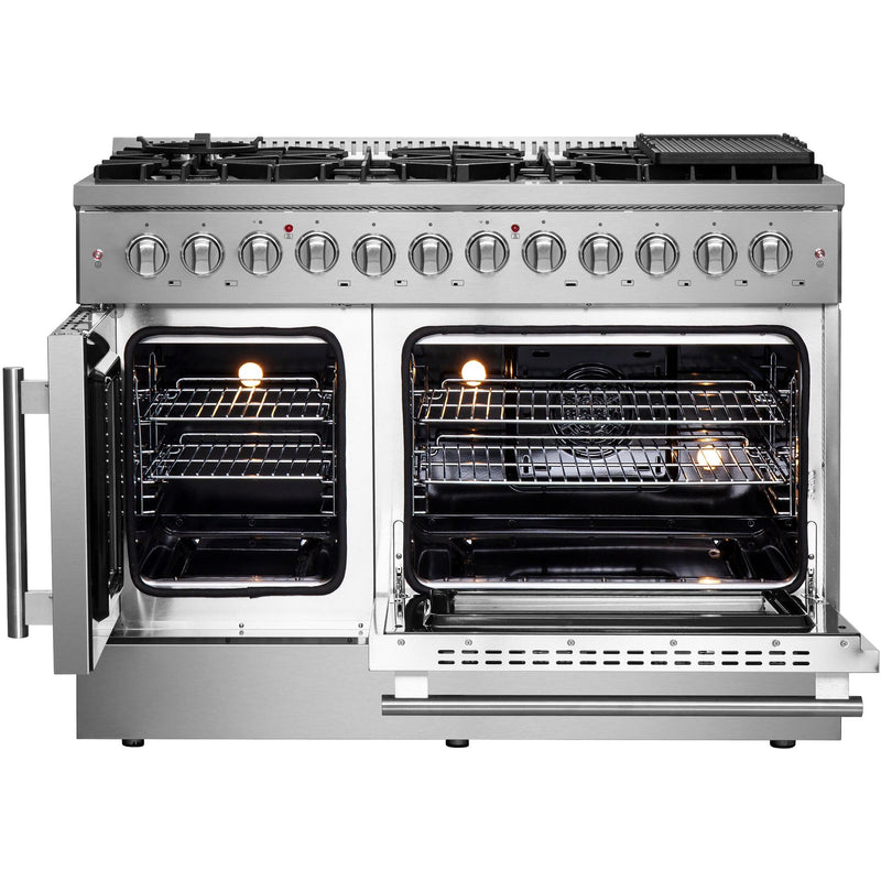 Forno Galiano 48" Freestanding French Door Dual Fuel Range FFSGS6356-48 IMAGE 3