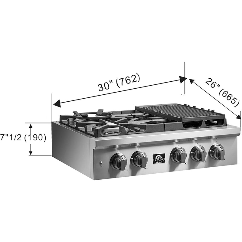 Forno 34-inch Gas Rangetop with 5 Burners FCTGS5751-30 IMAGE 12