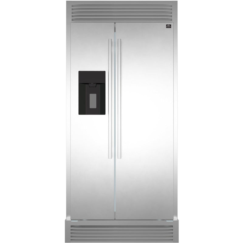 Forno 36-inch, 20 cu. ft. Built-in Side-by-Side Refrigerator FFRBI1844-40SG IMAGE 1