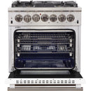 Forno Capriasca Alta Qualita 30-inch Freestanding Gas Range with Convection Technology FFSGS6260-30WHT IMAGE 2