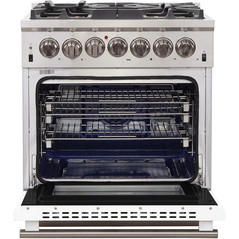 Forno Capriasca Alta Qualita 30-inch Freestanding Gas Range with Convection Technology FFSGS6260-30WHT IMAGE 2