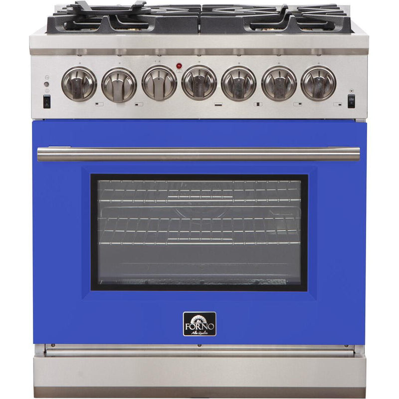 Forno Capriasca Alta Qualita 30-inch Freestanding Gas Range with Convection Technology FFSGS6260-30BLU IMAGE 1