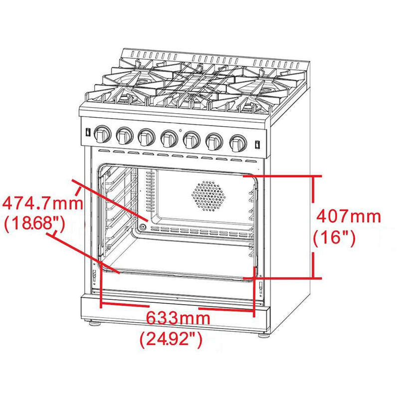 Forno Capriasca Alta Qualita 30-inch Freestanding Dual Fuel Range with Convection Technology FFSGS6187-30WHT IMAGE 8