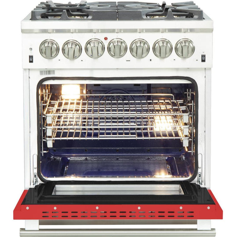 Forno Capriasca Alta Qualita 30-inch Freestanding Dual Fuel Range with Convection Technology FFSGS6187-30RED IMAGE 2