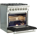 Forno Capriasca Alta Qualita 30-inch Freestanding Dual Fuel Range with Convection Technology FFSGS6187-30BLK IMAGE 5