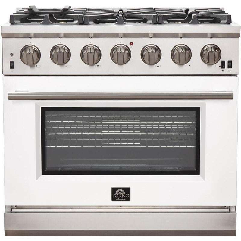 Forno Capriasca Alta Qualita 36-inch Freestanding Gas Range with Convection Technology FFSGS6260-36WHT IMAGE 1