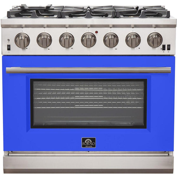 Forno Capriasca Alta Qualita 36-inch Freestanding Gas Range with Convection Technology FFSGS6260-36BLU IMAGE 1
