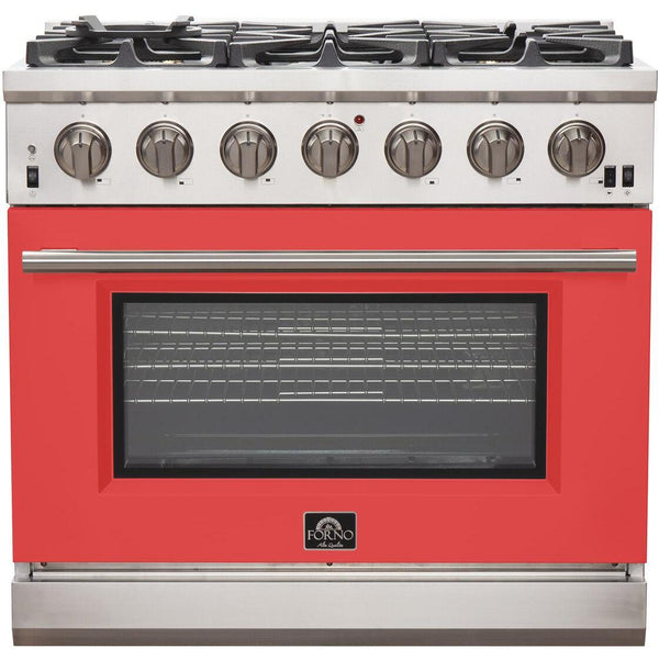 Forno Capriasca Alta Qualita 36-inch Freestanding Gas Range with Convection Technology FFSGS6260-36RED IMAGE 1