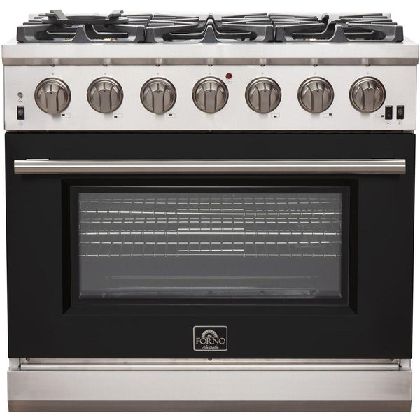 Forno Capriasca Alta Qualita 36-inch Freestanding Gas Range with Convection Technology FFSGS6260-36BLK IMAGE 1