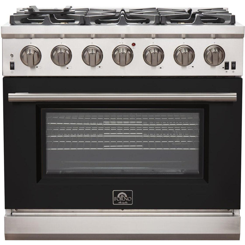 Forno Capriasca Alta Qualita 36-inch Freestanding Gas Range with Convection Technology FFSGS6260-36BLK IMAGE 1