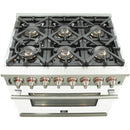 Forno Capriasca Alta Qualita 36-inch Freestanding Dual Fuel Range with Convection Technology FFSGS6187-36WHT IMAGE 4