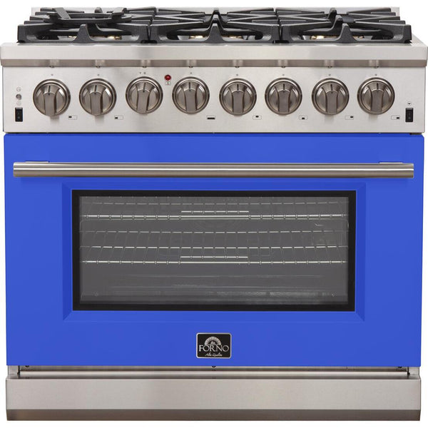 Forno Capriasca Alta Qualita 36-inch Freestanding Dual Fuel Range with Convection Technology FFSGS6187-36BLU IMAGE 1