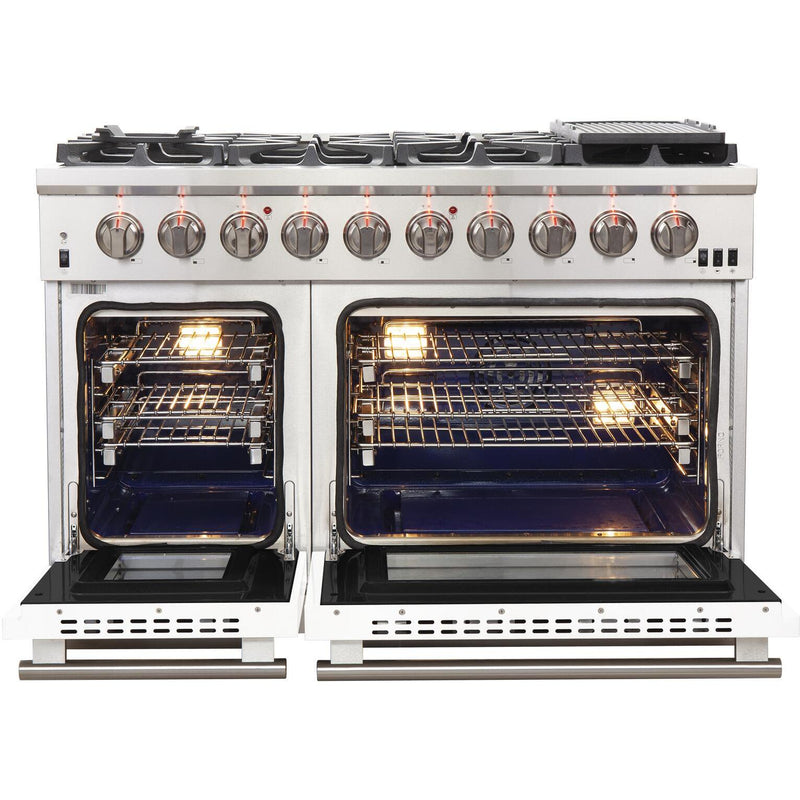 Forno Capriasca Alta Qualita 48-inch Freestanding Gas Range with Convection Technology FFSGS6260-48WHT IMAGE 2