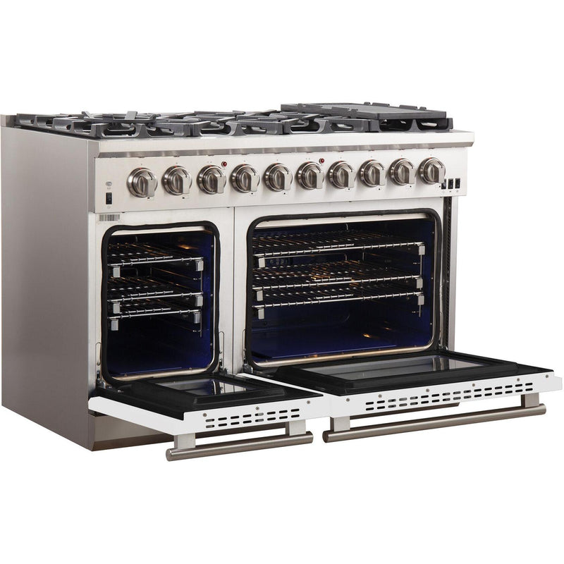 Forno Capriasca Alta Qualita 48-inch Freestanding Gas Range with Convection Technology FFSGS6260-48WHT IMAGE 5