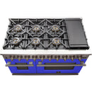 Forno Capriasca Alta Qualita 48-inch Freestanding Gas Range with Convection Technology FFSGS6260-48BLU IMAGE 4