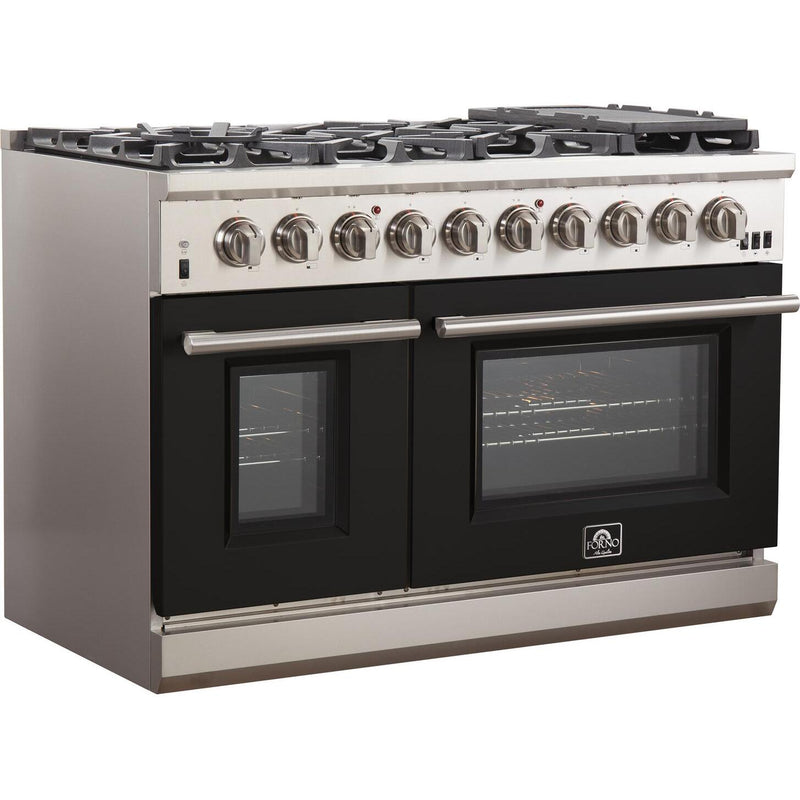 Forno Capriasca Alta Qualita 48-inch Freestanding Gas Range with Convection Technology FFSGS6260-48BLK IMAGE 3