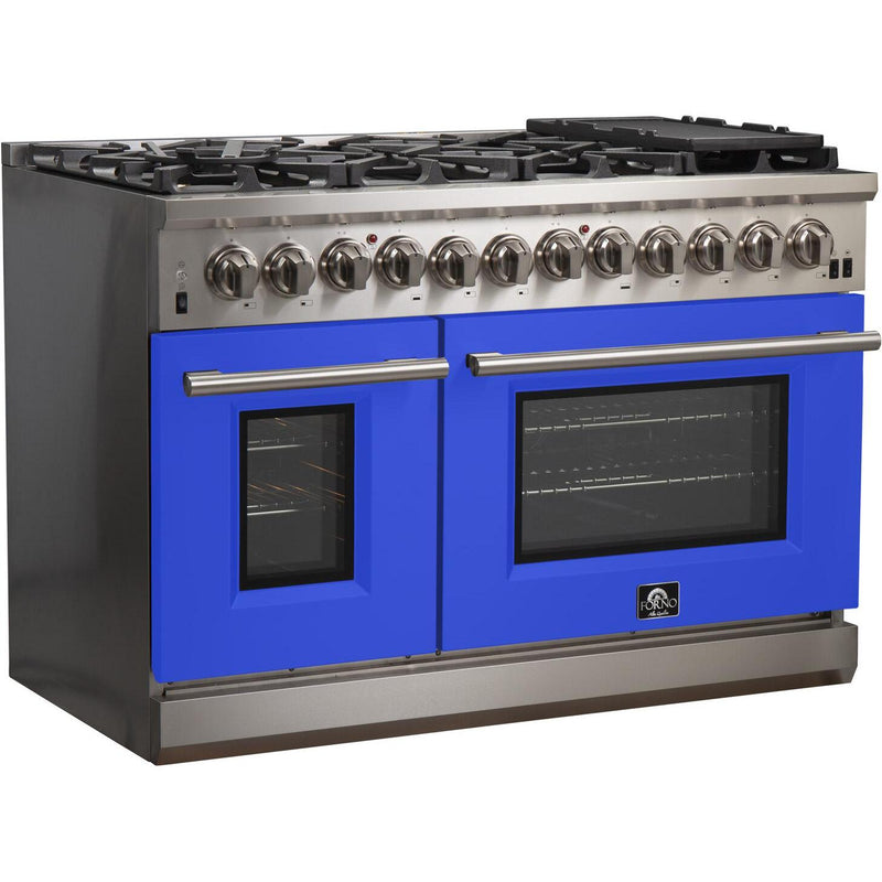 Forno Capriasca Alta Qualita 48-inch Freestanding Dual Fuel Range with Convection Technology FFSGS6187-48BLU IMAGE 3