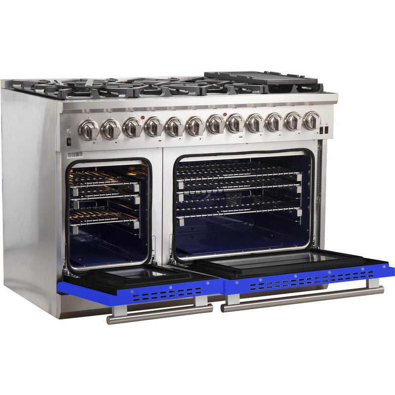 Forno Capriasca Alta Qualita 48-inch Freestanding Dual Fuel Range with Convection Technology FFSGS6187-48BLU IMAGE 4