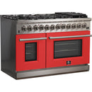 Forno Capriasca Alta Qualita 48-inch Freestanding Dual Fuel Range with Convection Technology FFSGS6187-48RED IMAGE 3