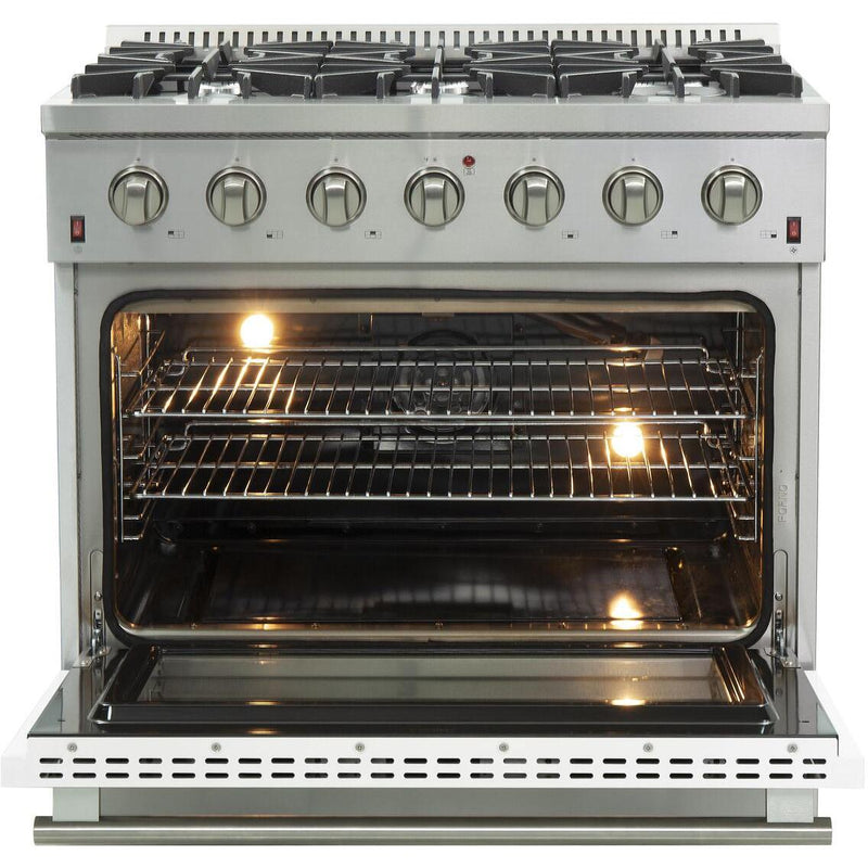 Forno Galiano Alta Qualita 36-inch Freestanding Gas Range with Convection Technology FFSGS6244-36WHT IMAGE 2