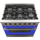 Forno Galiano Alta Qualita 36-inch Freestanding Gas Range with Convection Technology FFSGS6244-36BLU IMAGE 4