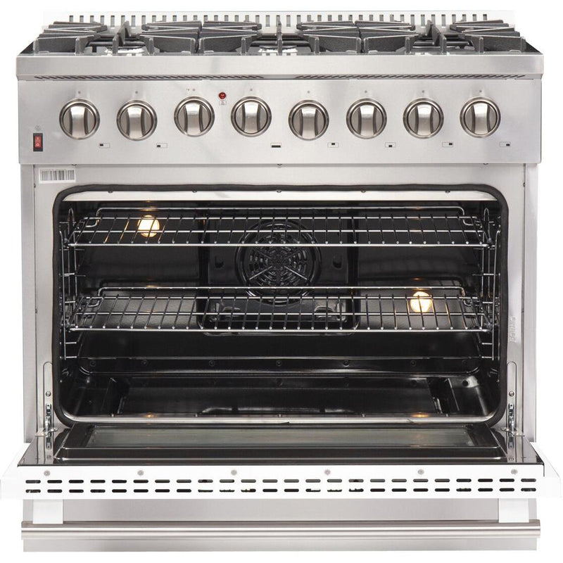 Forno Galiano Alta Qualita 36-inch Freestanding Dual Fuel Range with Convection Technology FFSGS6156-36RED IMAGE 2