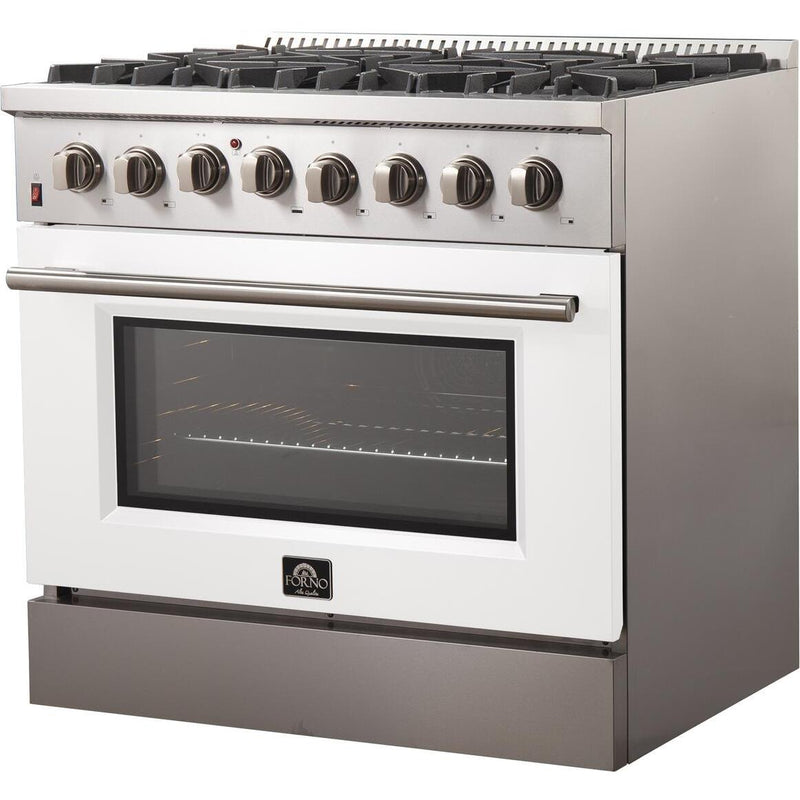 Forno Galiano Alta Qualita 36-inch Freestanding Dual Fuel Range with Convection Technology FFSGS6156-36RED IMAGE 3