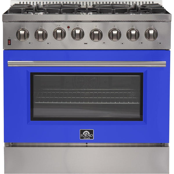 Forno Galiano Alta Qualita 36-inch Freestanding Dual Fuel Range with Convection Technology FFSGS6156-36BLU IMAGE 1