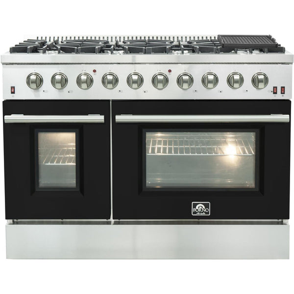 Forno Galiano Alta Qualita 48-inch Freestanding Gas Range with Convection Technology FFSGS6244-48BLK IMAGE 1