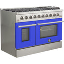 Forno Galiano Alta Qualita 48-inch Freestanding Gas Range with Convection Technology FFSGS6244-48BLU IMAGE 3