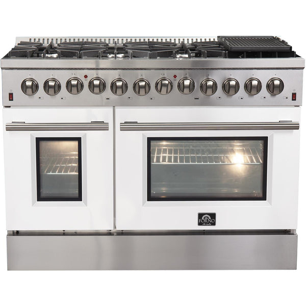 Forno Galiano Alta Qualita 48-inch Freestanding Dual Fuel Range with Convection Technology FFSGS6156-48WHT IMAGE 1