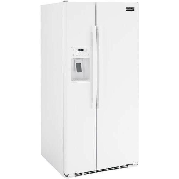 Crosley 32.75-inch, 23 cu. ft. Freestanding Side-by-Side Refrigerator with External Water and Ice Dispensing System XSS23GGPWW IMAGE 1